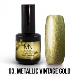 Gel Polish Metallic 03 - Metallic Vintage Gold 12 ml