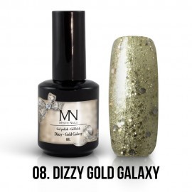 Gel Polish Dizzy no.08. - Dizzy Gold Galaxy 12 ml
