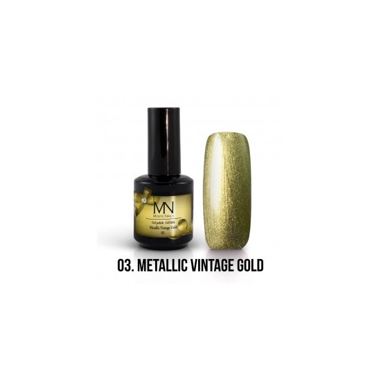 Gel Polish Metallic 03 - Metallic Vintage Gold 12 ml