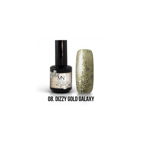 Gel Polish Dizzy no.08. - Dizzy Gold Galaxy 12 ml